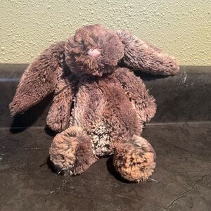 Jellycat Fluffy Bunny Toy - Soft Gray